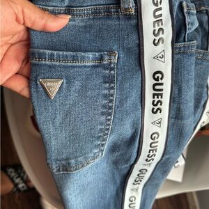 Guess Light Blue Denim Ankle Jeans with Branded Side Tape